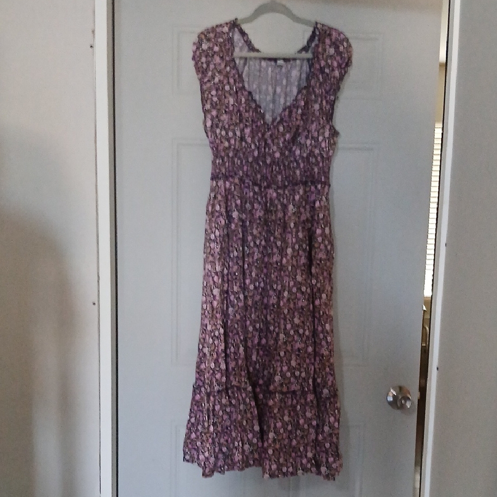 Old Navy Pink and Blue Floral Dress